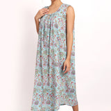 Bloom Sleeveless Nightie Aqua Floral