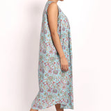 Side view of the Bloom Sleeveless Nightie showing movement and summery ease.