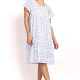 Hamptons Cap Sleeve Nightie White/Navy Floral