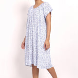 Hamptons Cap Sleeve Nightie White/Navy Floral