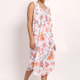 Passionflower Sleeveless Nightie Coral Print