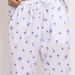 Close-up of elasticised waistband and drawcord on Hamptons PJ pants, part of sleepwear collection.