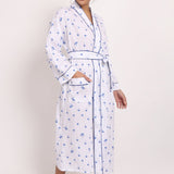 Hamptons Robe Navy Palm Print