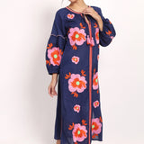 Romani Sun Dress Navy Pink