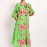 Romani Sun Dress Green Pink