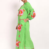 Romani Sun Dress Green Pink