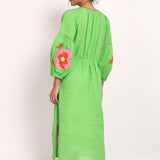 Romani Sun Dress Green Pink