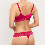 empeinte cassiopee thong gstring brief in lipstick pink back view