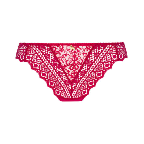 empeinte cassiopee thong gstring brief in lipstick pink ghost image