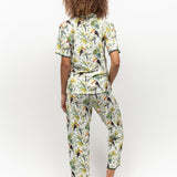 Gabrielle Toucan Print Jersey Modal Cropped PJ Set White