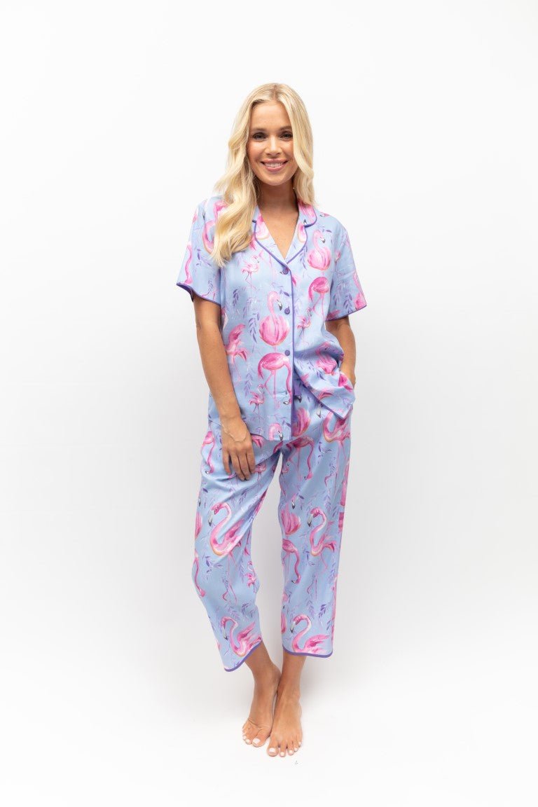 Cyberjammies Flamingo Print Cotton/Modal nightie/sleepdress