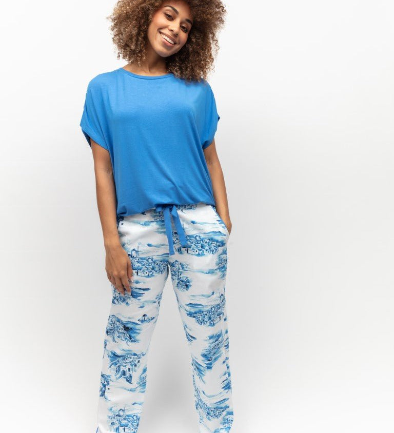 Cyberjammies Cotton/Modal PJ Set in Azure Blue