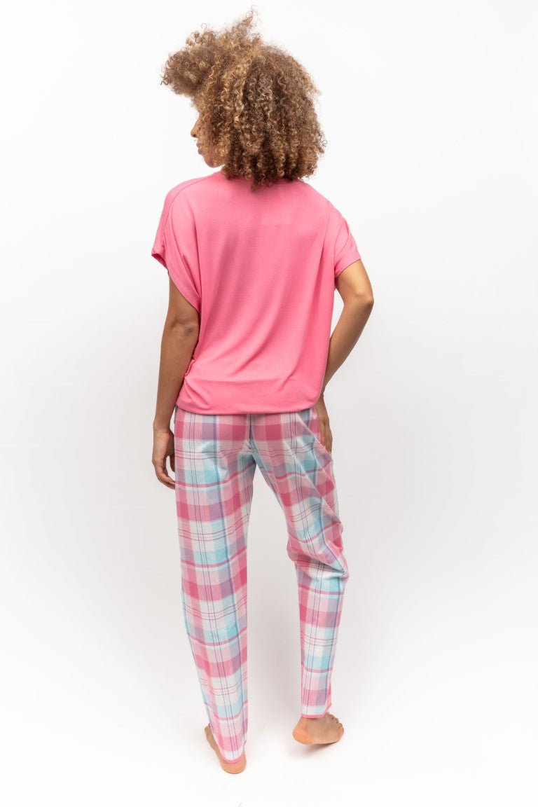 Cyberjammies Shelly Modal/Cotton Pink Check PJ Set