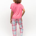 Cyberjammies Shelly Modal/Cotton Pink Check PJ Set