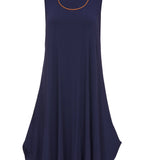 Alpes Jersey Sleeveless Swing Nightdress Navy