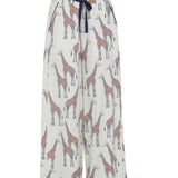 Georgina Giraffe Print Short Sleeve Wide Leg PJ Set