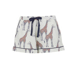 Georgina Giraffe Support Top & Shorty PJ Set Navy