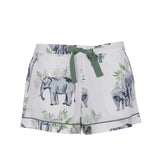 Eloise Elephant Print Support Top & Shorty PJ Set Sage