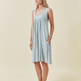 Kate Modal Soft Pleat Front Nightie Sage