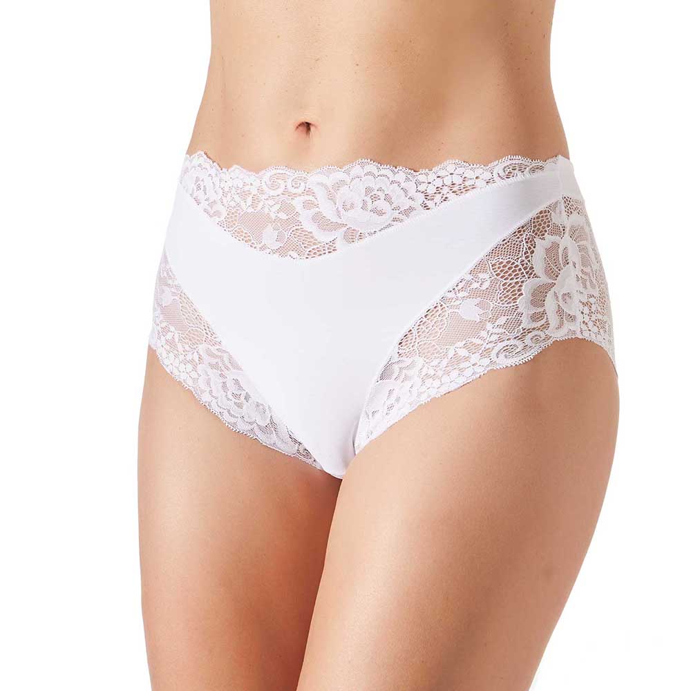white lacey full briefs