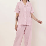 Revere Capri Pyjama Set Raspberry Stripe