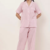Revere Capri Pyjama Set Raspberry Stripe