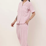 Revere Capri Pyjama Set Raspberry Stripe