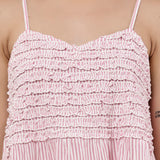 Frilly Nightie Raspberry Stripe