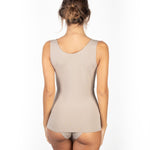 Back view of EGI Sabbia modal tank top highlighting full coverage and smooth finish.
