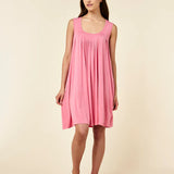 Kate Modal Soft Pleat Front Nightie Pink Lemonade