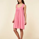Kate Modal Soft Pleat Front Nightie Pink Lemonade