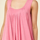 Kate Modal Soft Pleat Front Nightie Pink Lemonade