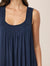 Kate Modal Soft Pleat Front Nightie Navy