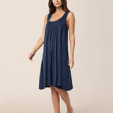 Kate Modal Soft Pleat Front Nightie Navy