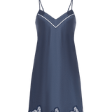 Nocturne Silk Chemise Cinder Blue
