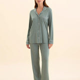 Kate Modal Soft Full Length PJ Set Moss