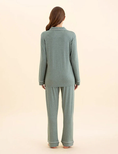 Kate Modal Soft Full Length PJ Set Moss
