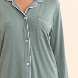 Kate Modal Soft Full Length PJ Set Moss