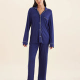 Kate Modal Soft Full Length PJ Set Navy