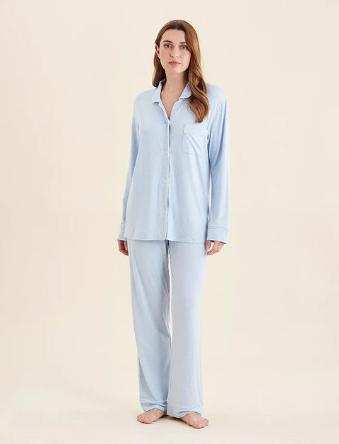 Kate Modal Soft Full Length PJ Set Winter Blue