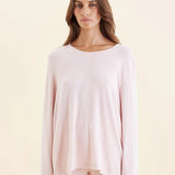 Feather Soft Long Sleeve Top and Wide Leg Pant Pink