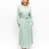 Julia Sage Jersey Longsleeve Long Robe