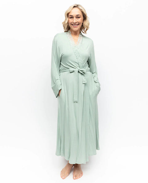 Julia Sage Jersey Longsleeve Long Robe