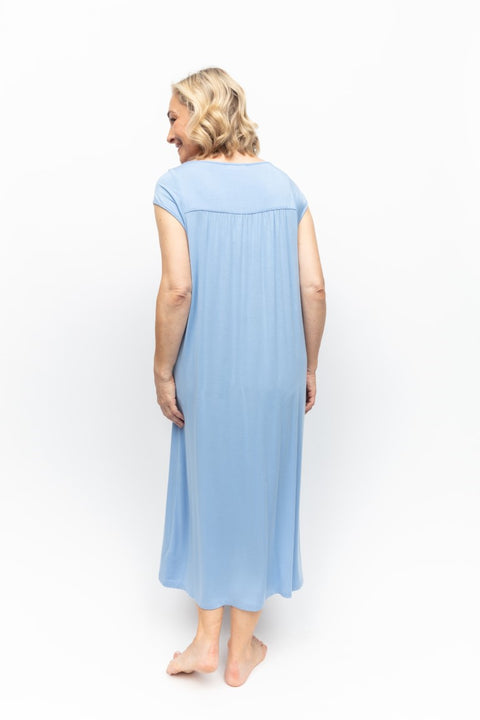 Selena Modal Cap Sleeve Nightdress Sky Blue