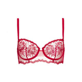 Intrigue Half Cup Bra Opera Red
