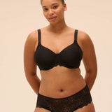 Caresse Rigid Seamless T-Shirt Bra Black
