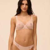 Comete Plunging Moulded Underwire Bra Sable Rose