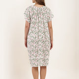 Nordic Meadow Cap Sleeve Nightdress Raspberry Print