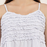 Frilly Nightie Drift Blue Stripe