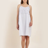 Frilly Nightie Drift Blue Stripe